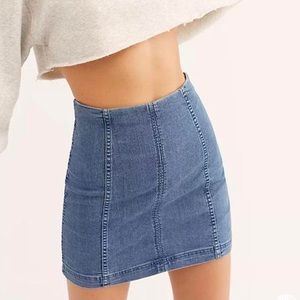 Free People modern femme denim mini skirt
WORN ONCE